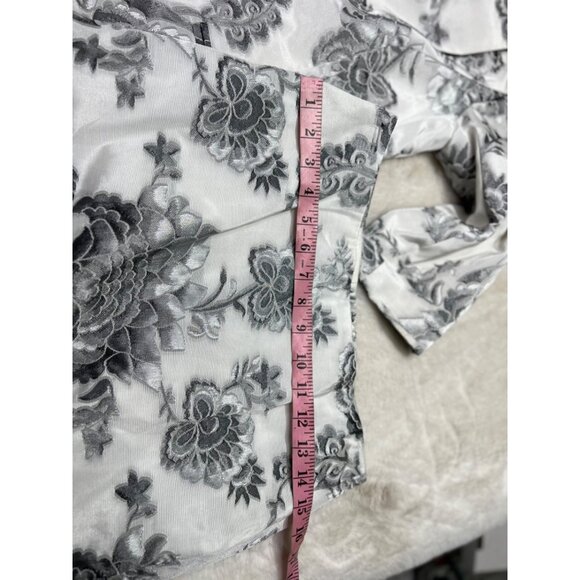 White House Black Market Floral Blazer & Pencil Skirt Set Elegant Formal Wear Wh - Picture 9 of 12